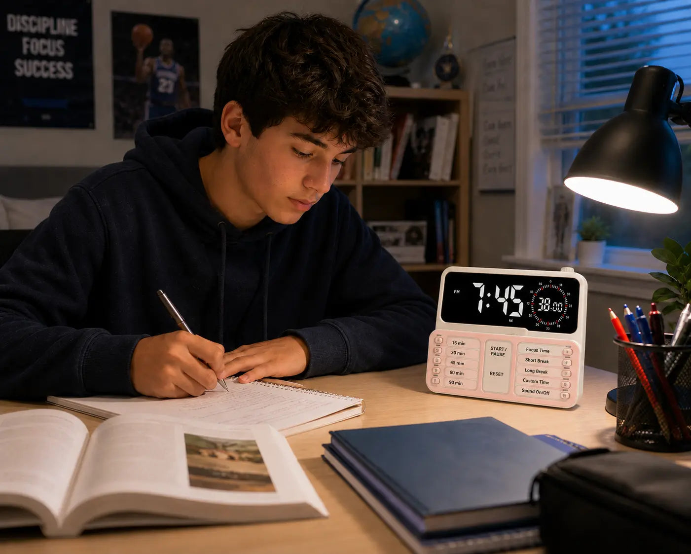 FocusFlow™ Visual Routine Timer and Pen Holder The Neuro Calm Collective